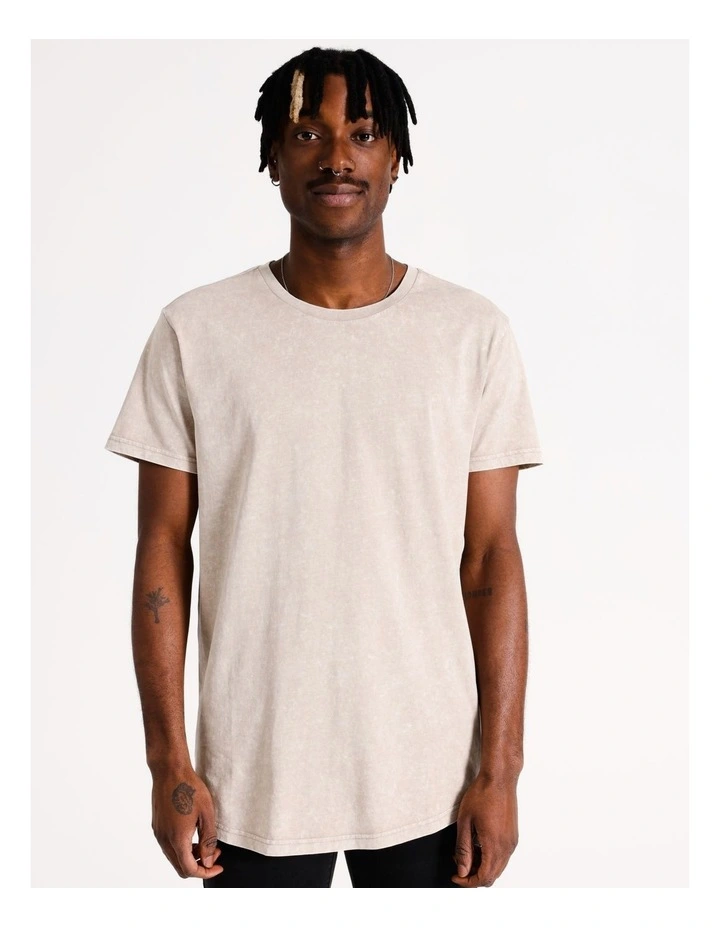Esperance Acid Wash Tee in Beige