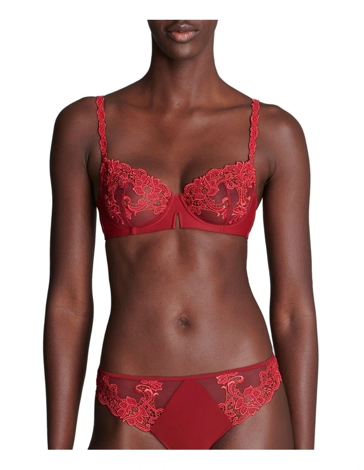 Saga Half Cup Bra in Red