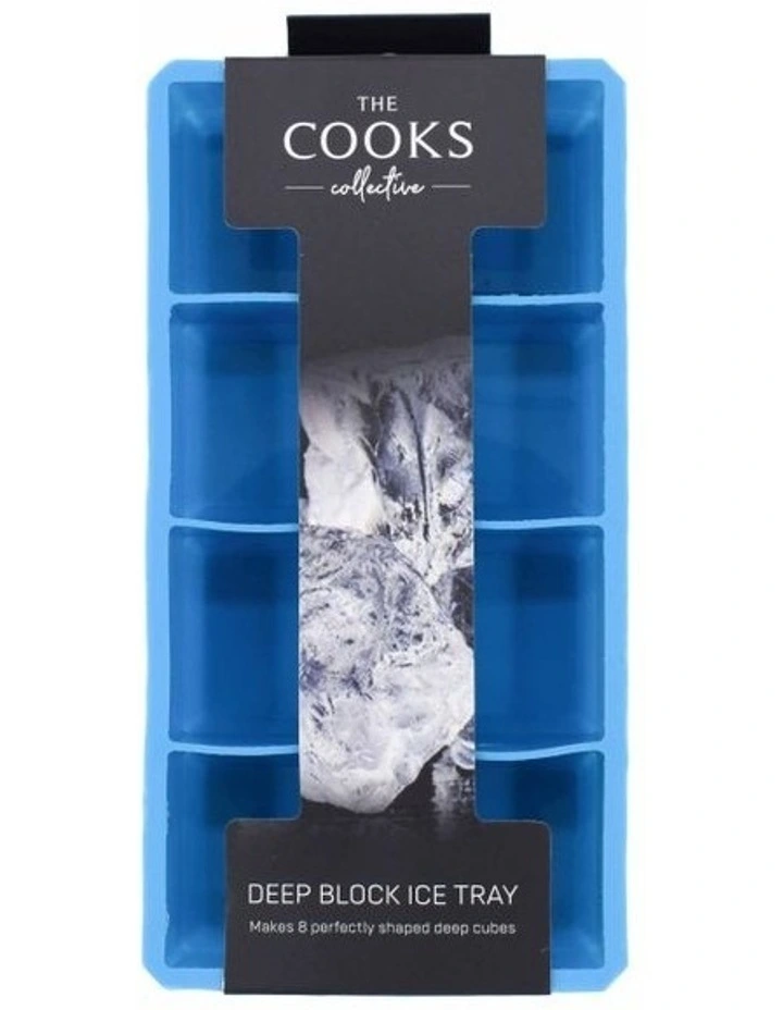 Deep Block 8 Cube Ice Tray in Blue