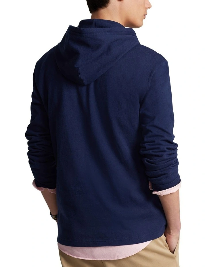 Jersey Hooded T-Shirt in Blue