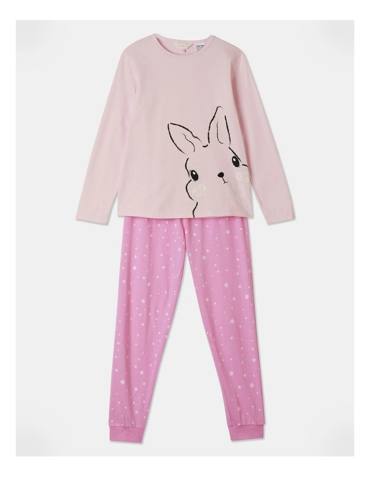 Essential Bunny Pyjama Set in Light Pink
