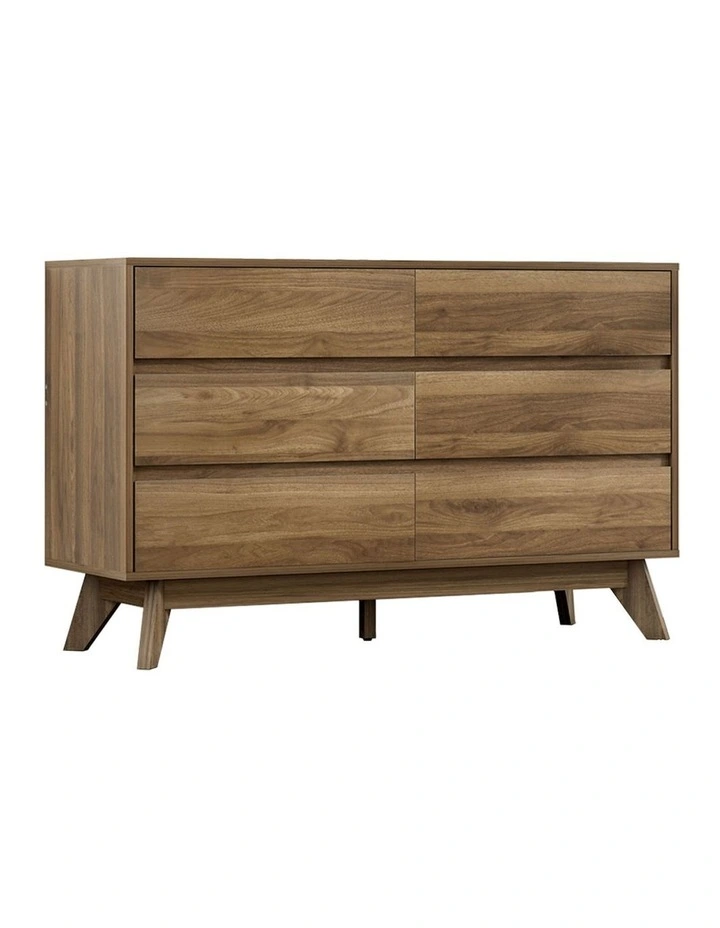 Xavi 6 Drawer Lowboy in Brown