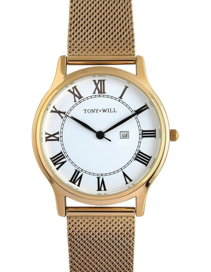 Galaxy Classic Mesh Watch in Gold