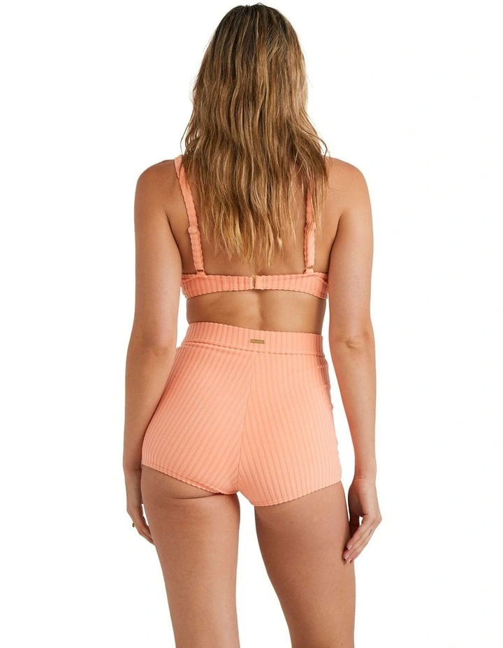 Terry Rib Surf Shorts in Coral