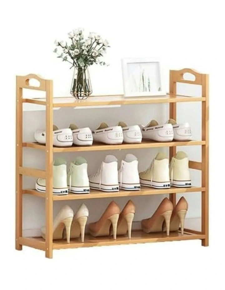 Eco-friendly Bamboo Shoe Rack 4 Tier in Wooden
