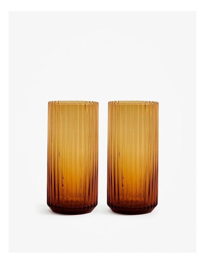 Vivi Highball Set Of 2 in Amber
