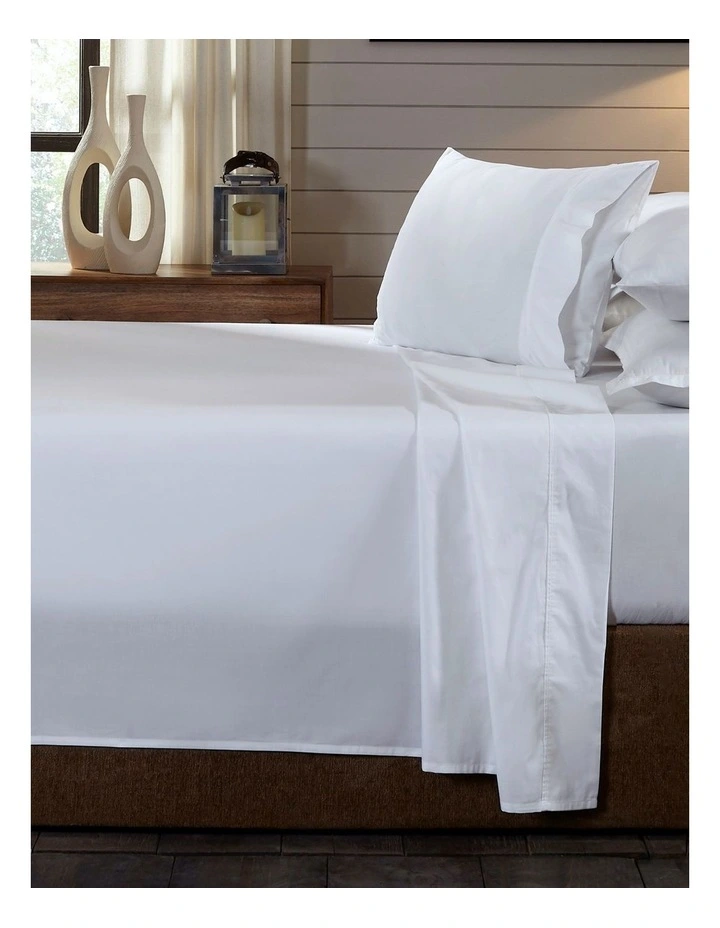 100% Pure Organic Cotton 4 Piece Sheet Set in White
