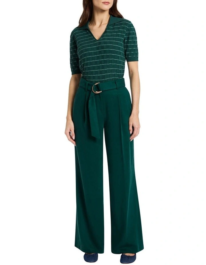 Wren Relaxed Pant in Teal Green