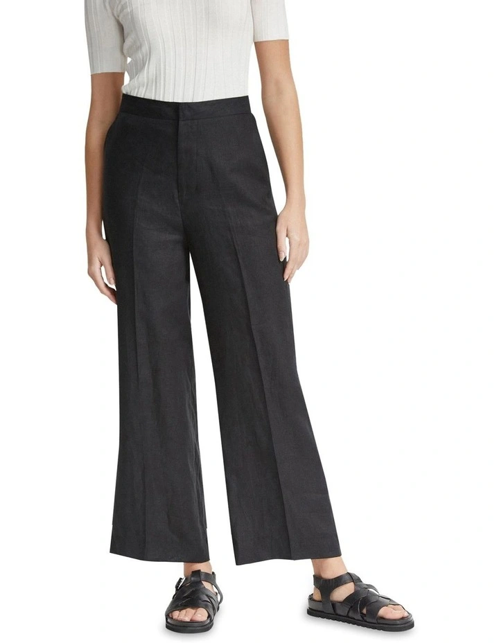 Ela Linen Pants in Black