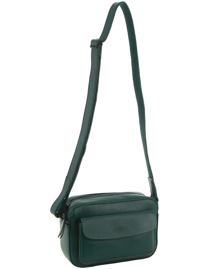 Leather Multi-Zip Cross-Body Bag in Zikron