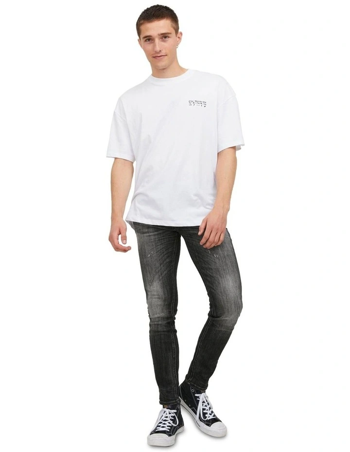 Liam Seal 584 Skinny Fit Jeans in Black Denim