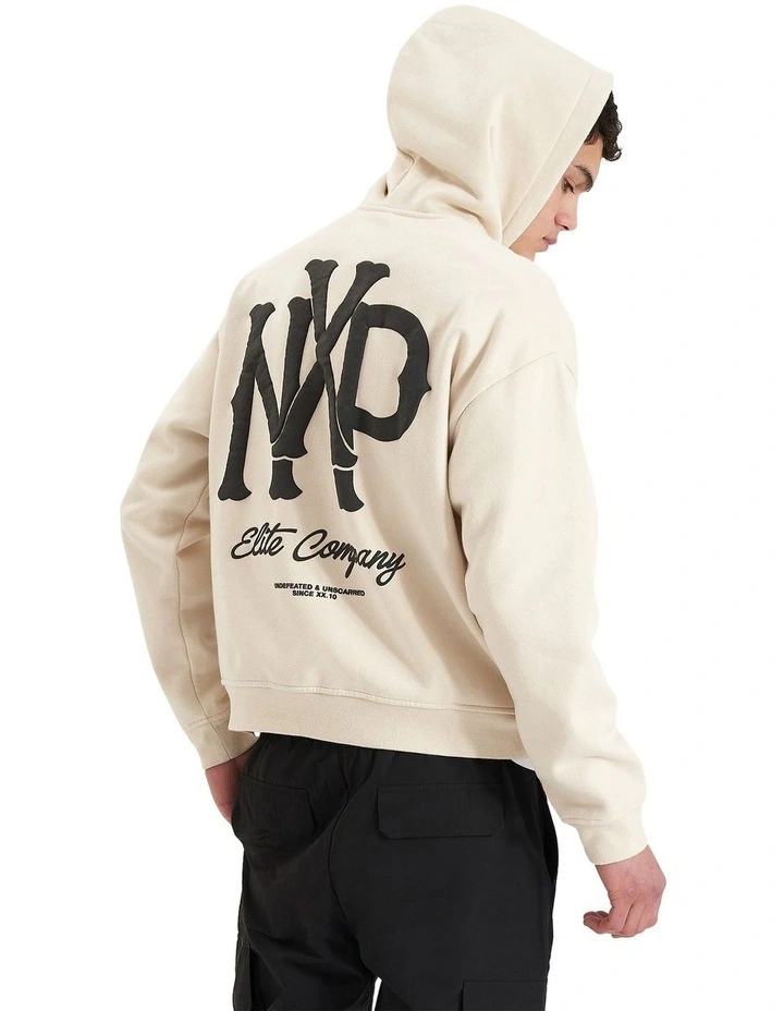Pursuits Heavy Box Fit Hooded Sweater in Cream