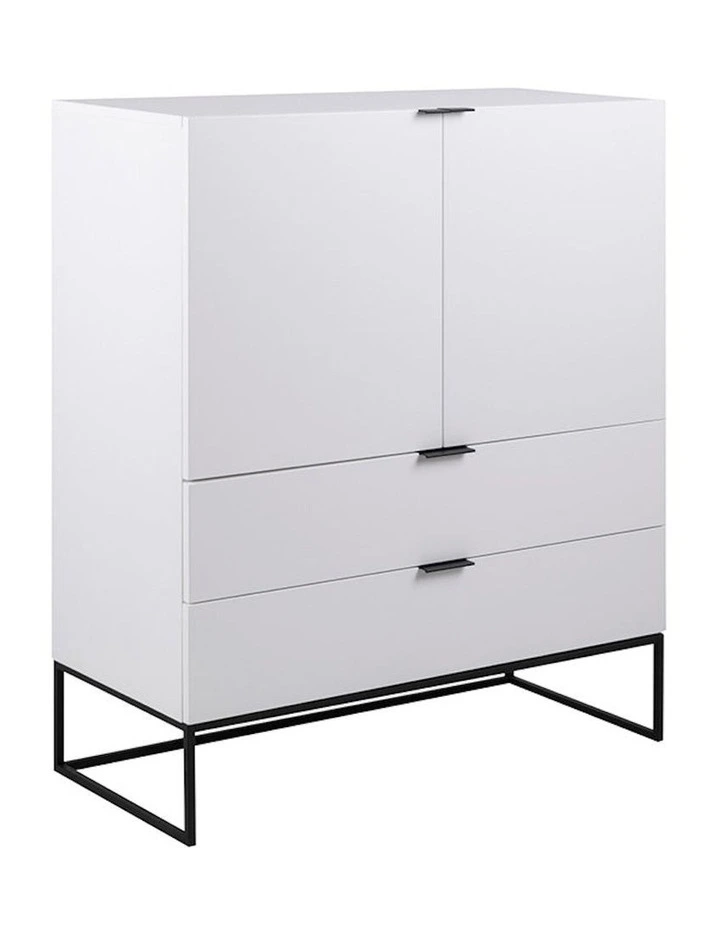 Svana Tall Sideboard 100cm in White