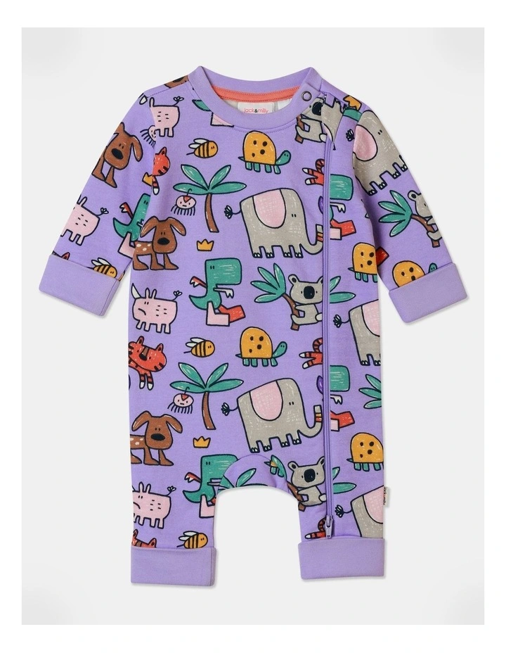 Charlie Fleece Coverall in Lavender