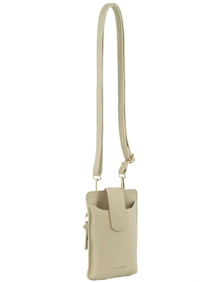 Leather Phone Bag in Cement