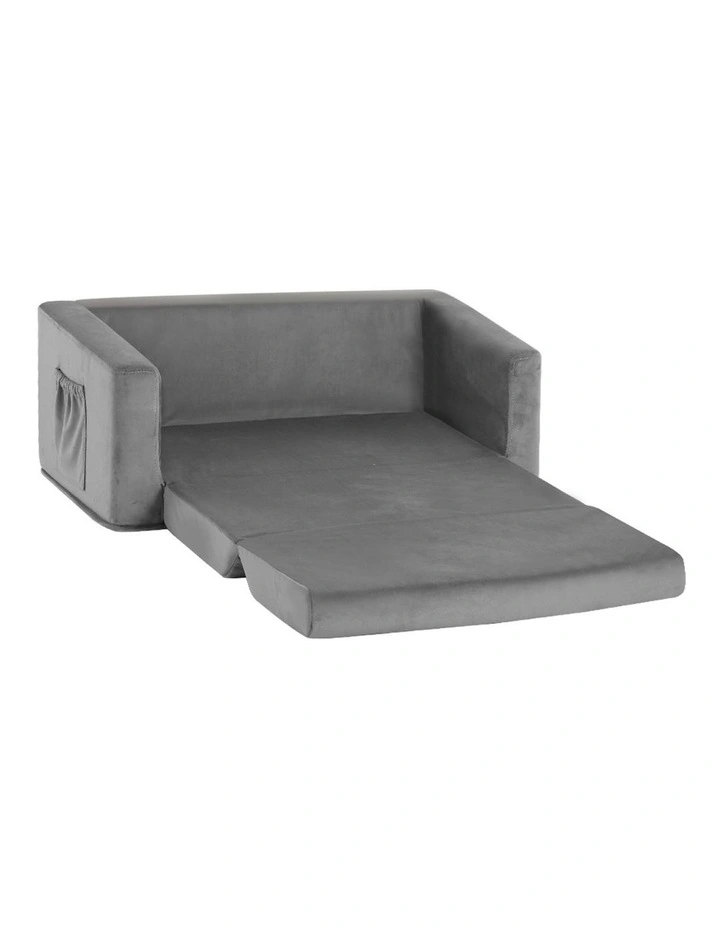 Kids 2 seater Convertible Sofa 2 in Grey
