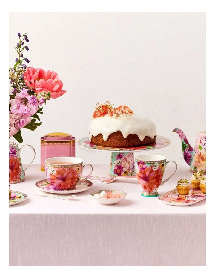 Teas & C's Dahlia Daze Coupe Plate 19.5cm Gift Boxed in Multi