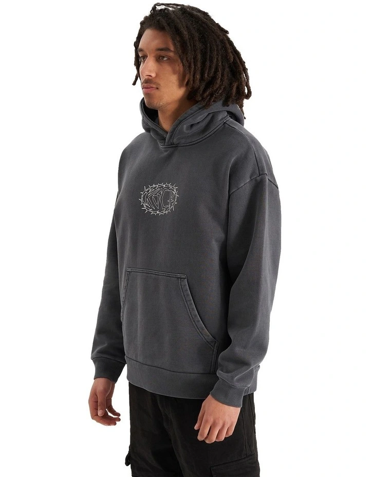 Riftborne Heavy Relaxed Hooded Sweater in Grey