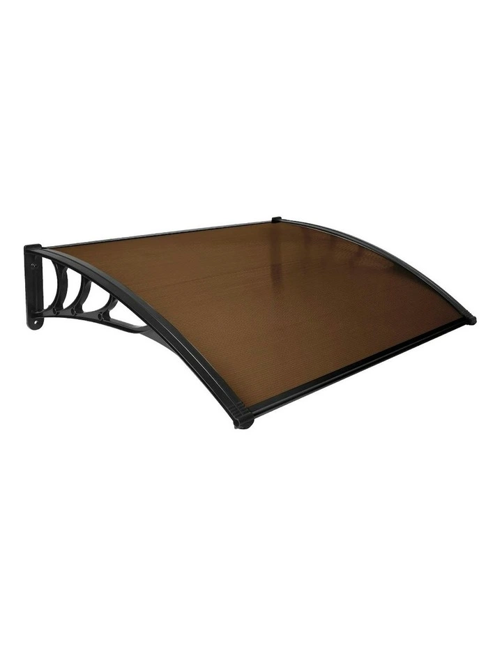 Window Door Awning Outdoor UV And Rain Cover 1m x 1.2m in Brown