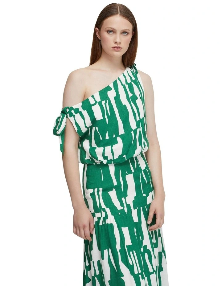 Sandy Off-Shoulder Top in Green