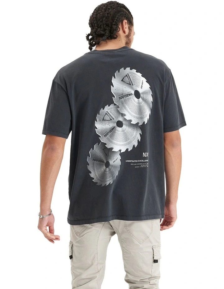 Torque Heavy Box Fit Tee in Black