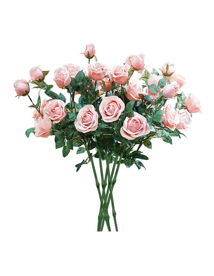 8 Bunch Artificial Silk Rose 5 Heads Flower in Assorted