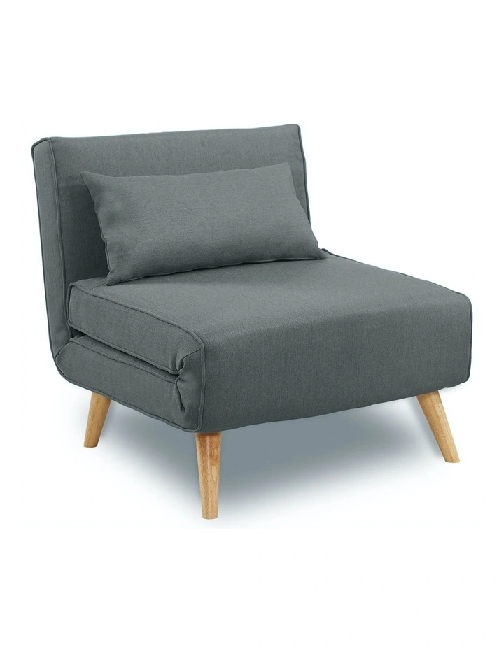 Adjustable Corner Sofa Lounge Linen Bed Seat Dark Grey