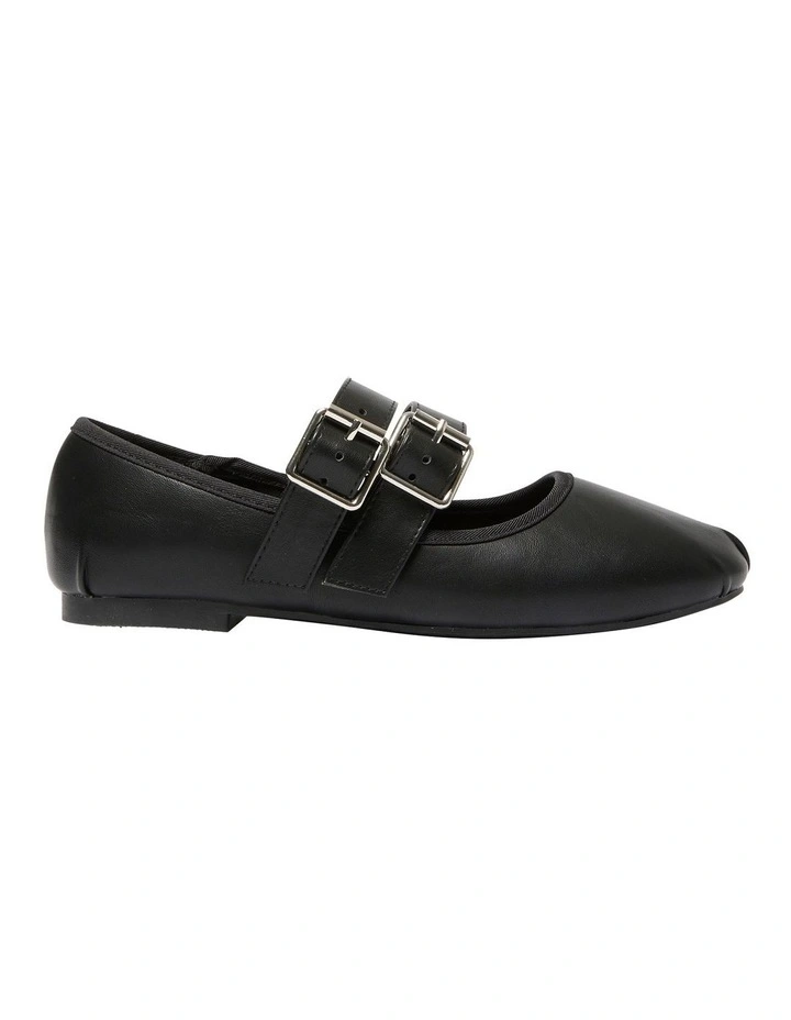 Renata Ballet Flats in Black Smooth