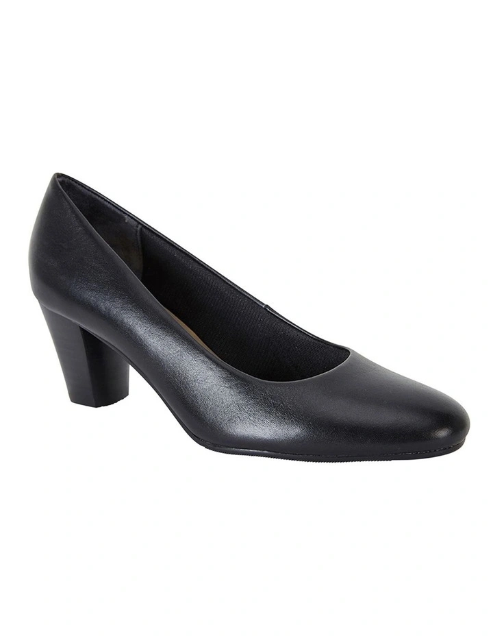 Marley Black Glove Heeled Shoes
