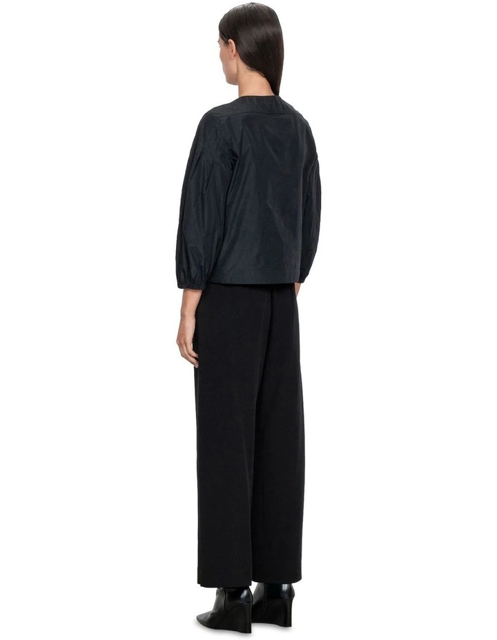 European Taffeta Embellished Top