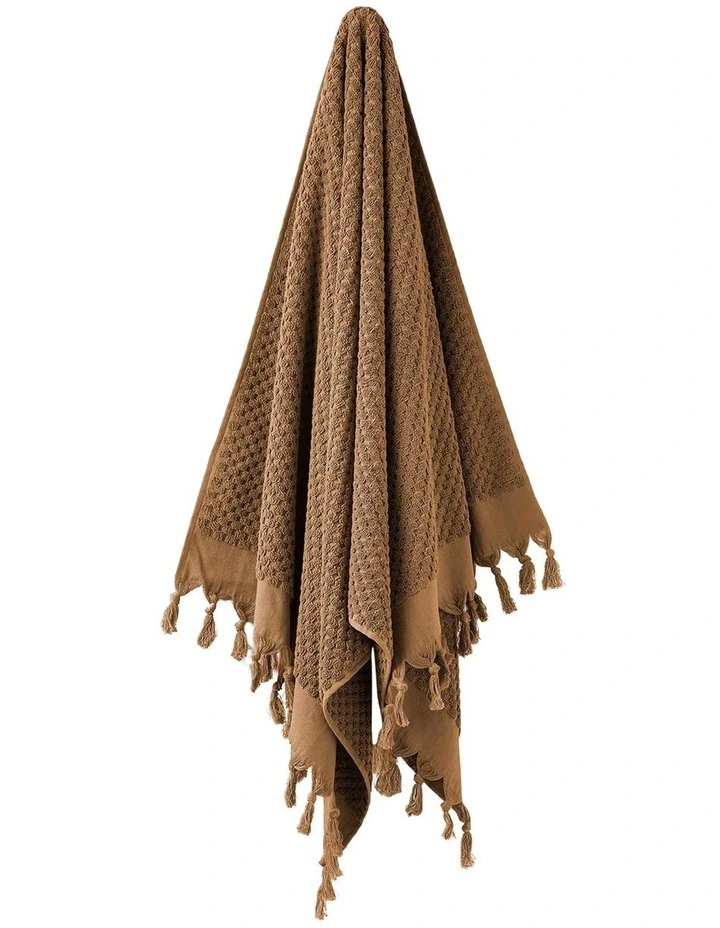 Milos Bath Towel Range in Caramel