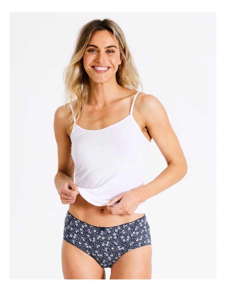 Organic Cotton Boyleg 2pk in Navy/White