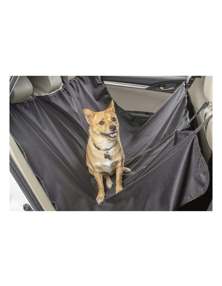 Waterproof Pet Car Back Seat Cover for Dogs/Cats in Black