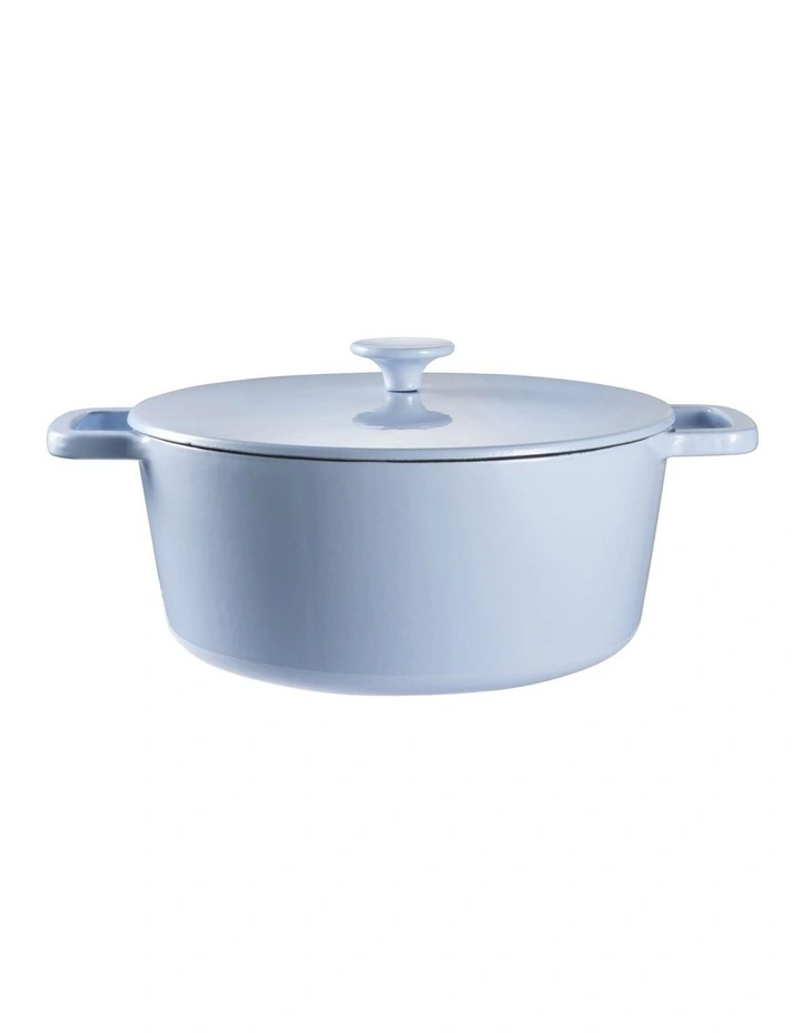 ID Pastel Cast Iron Casserole with Lid 28cm in Sky Blue
