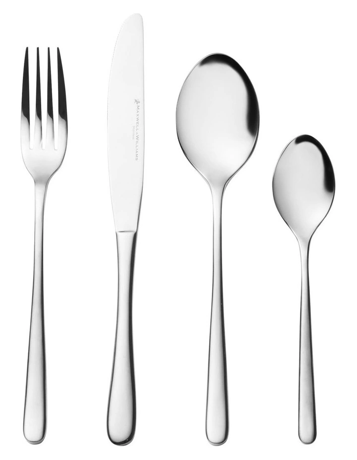 Leveson Cutlery Set Gift Boxed 24 Piece in Silver
