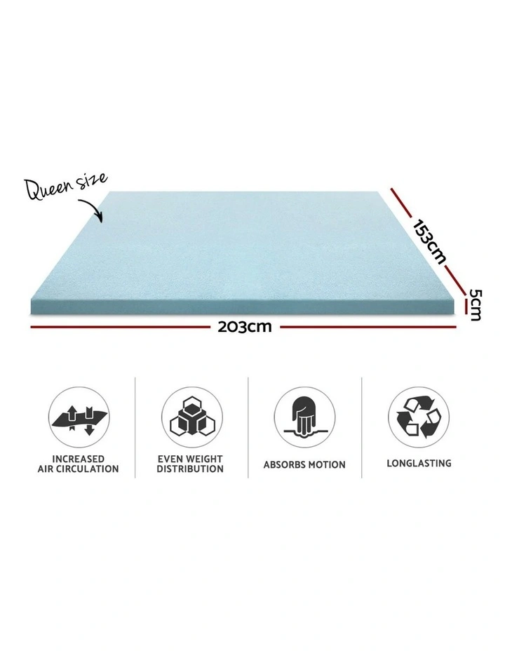 COOL GEL Memory Foam Mattress Topper