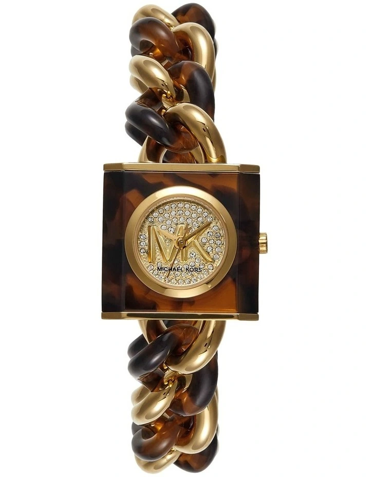 Chain Lock Analogue Watch in Two Tone