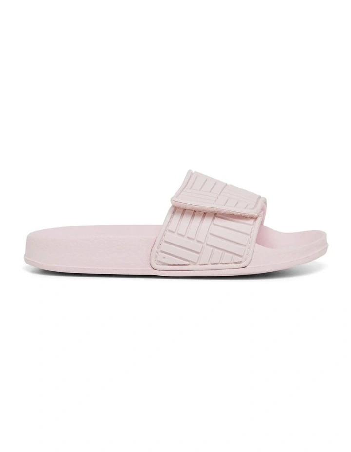 Kenna Geo Slide Beach Sandals in Blush