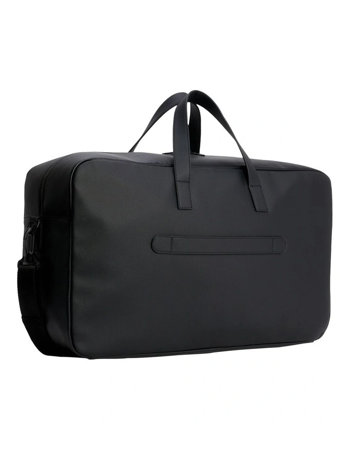 Pique Textured Duffel Bag in Black