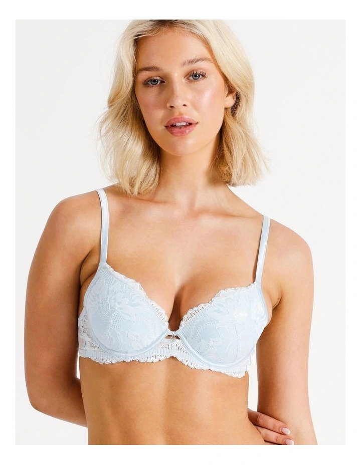 Harlow Luxe Push Up Bra in Ice Blue