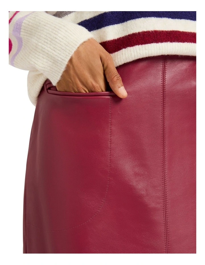 Jericho Leather Mini Skirt in Fearless