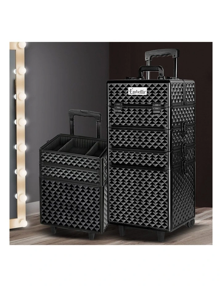 Makeup Case Beauty Organiser Trolley in Black