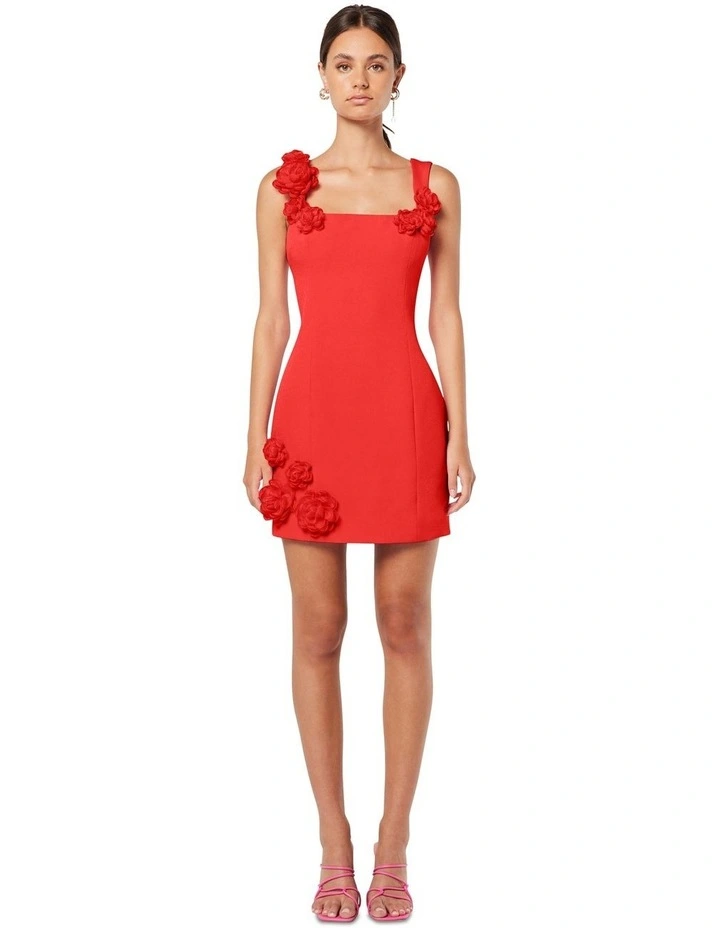 Trompe Dress in Red