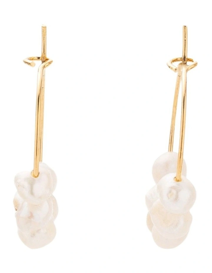 Reborn Pearly 20 Hoop Earrings in Pearl