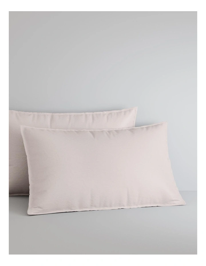 Bayley Washed Percale Pillowcase Pair in Pebble