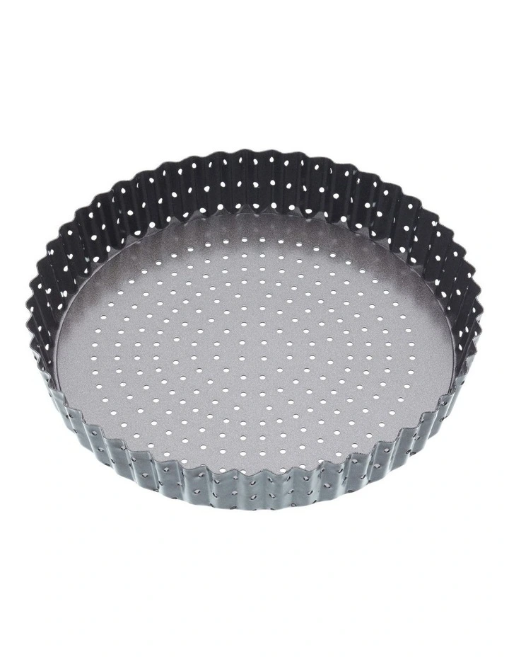 Crusty Bake Loose Base Round Flan/Quiche Pan 25cm in Carbon