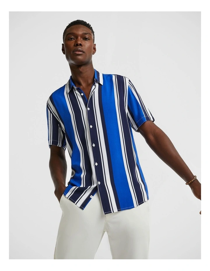 Kensington Stripe Shirt in Blue
