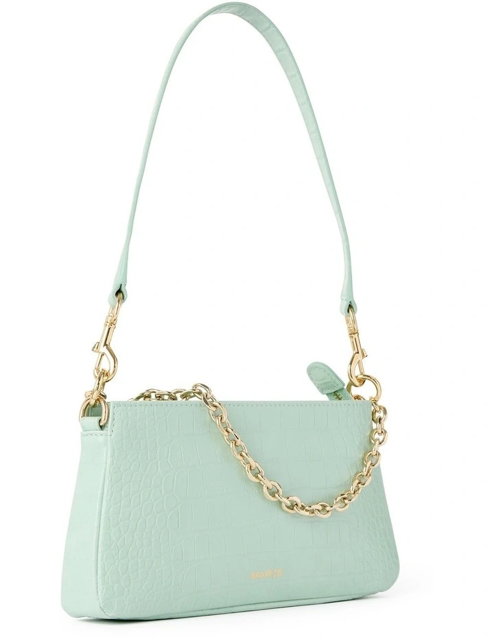 Caroline Shoulder Bag in Gum Leaf Green
