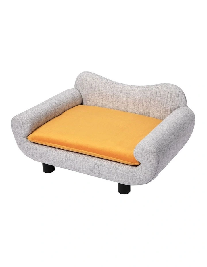 Pet Sofa Bed Detachable Warm Soft Back Lounge Couch Washable Cover in Multi