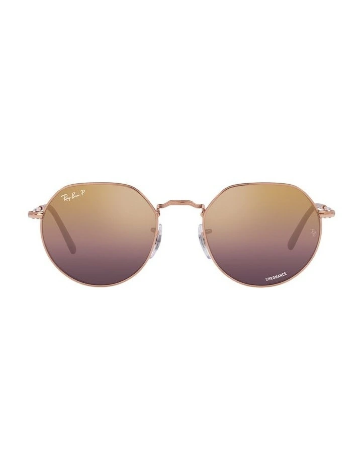 Jack Polarised Sunglasses in Rose Gold